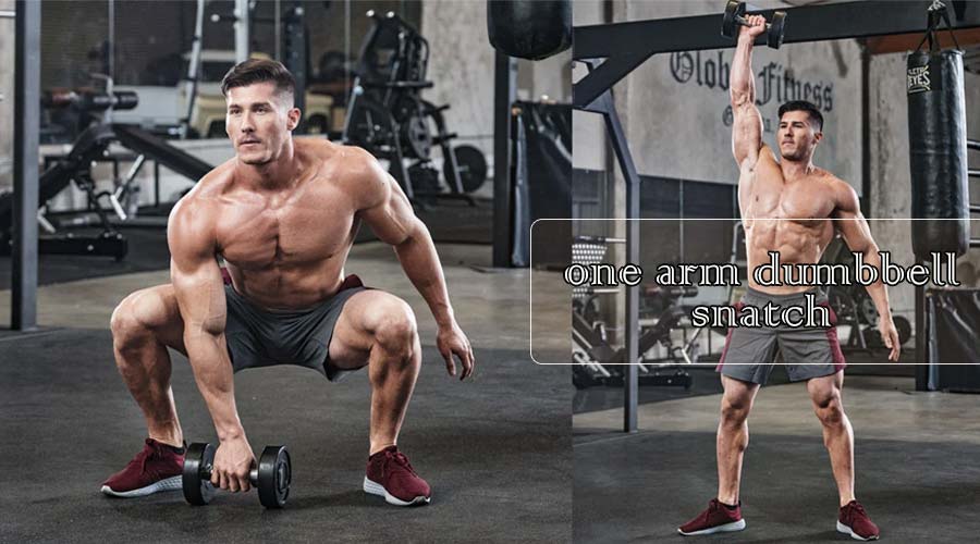 one arm dumbbell snatch